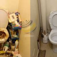 AVANT/APRES : Les toilettes